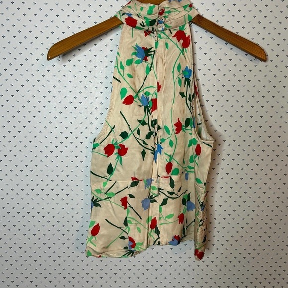 C/Meo Collective Gathered High Neck Floral Blouse 4 Tank Shirt Women's C Meo - Picture 4 of 7